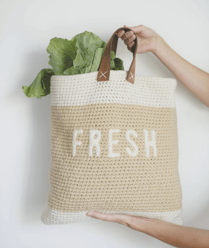 Crochet Farmer's Market Bag Pattern by Megmade With Love
