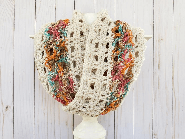 Crochet Infinity Scarf Pattern For Beginners by Kathy's Crochet Closet