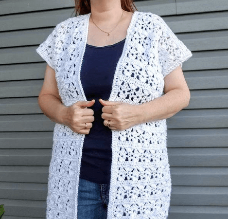Crochet Moonstone Kimono Pattern by Highland Hickory Designs