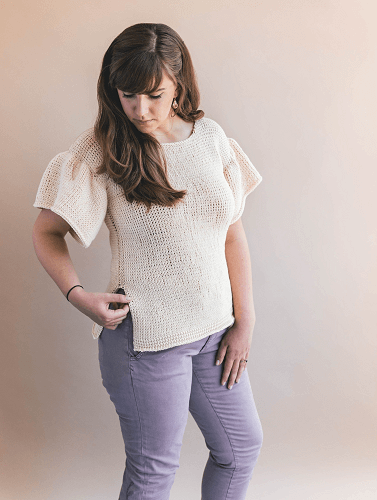 Crochet Parisian Tunisian Top Pattern by Sewrella