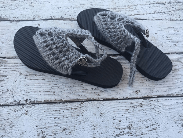 Crochet Sandals Pattern by Hooked Homemade Happy