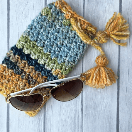 Crochet Sunglasses Pouch Pattern by CAAB Crochet