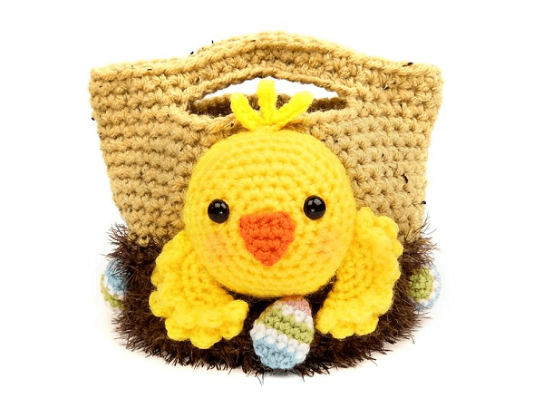 Treat Bags Crochet Easter Chick Pattern by Moji Moji Design