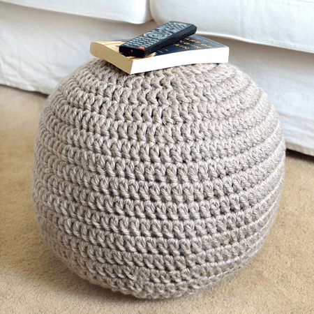 Easy Adjustable Ottoman Crochet Pattern by Crochet Spot Patterns