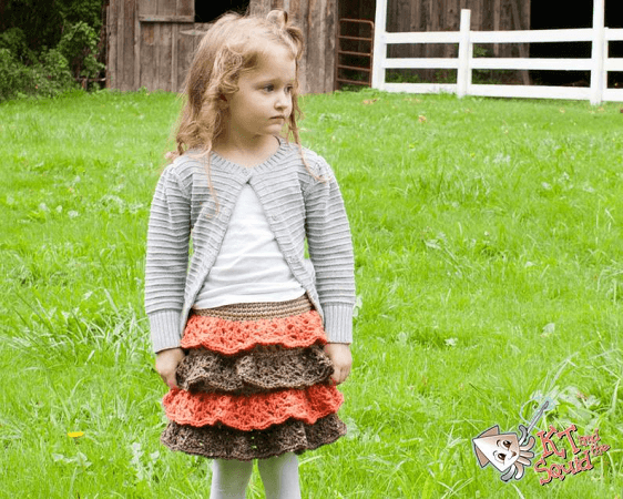 Easy Ruffle Skirt Crochet Pattern by KT And The Squid