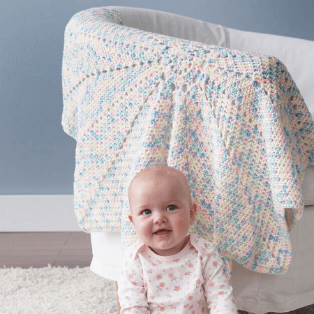 From The Middle Baby Blanket Crochet Pattern by Yarnspirations