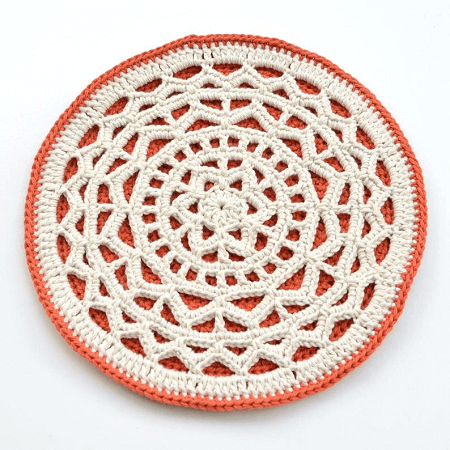 Geometric Mandala Hot Pad Crochet Pattern by Lilla Bjorn Crochet