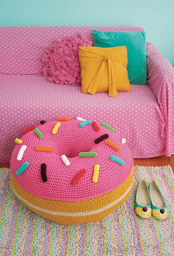 Giant Donut Floor Pouf Pattern by Twinkie Chan