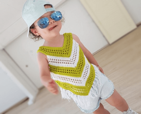 Little Girl Summer Top Crochet Pattern by By Katerina