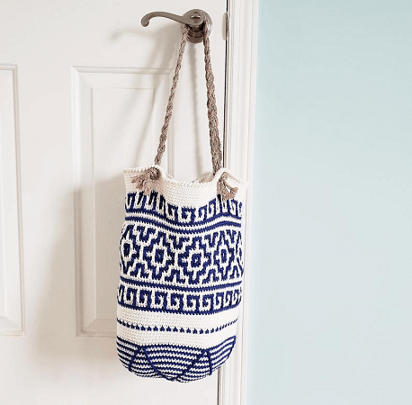 Mosaic Crochet Beach Bag Pattern by Alyse Crochet