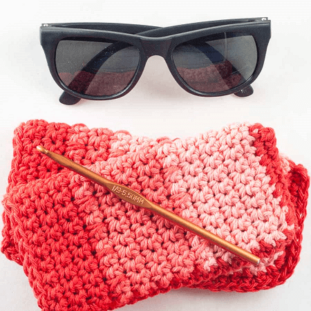 Ombre Sunglasses Case Crochet Pattern by The Hook Nook Life
