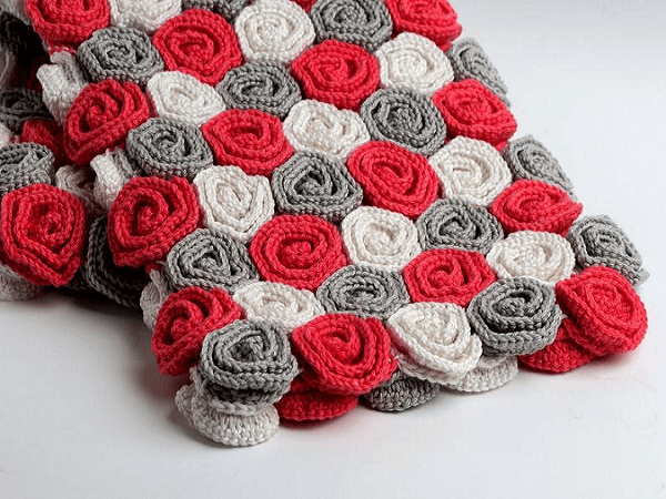 Rose Field Baby Blanket Crochet Pattern by Sweet Crocheterie
