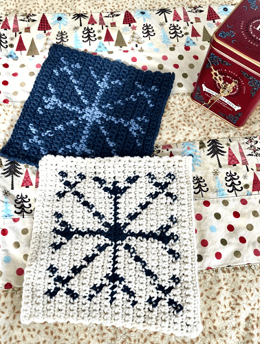 Snowflake Hot Pad Crochet Pattern by Little Monkey Shop