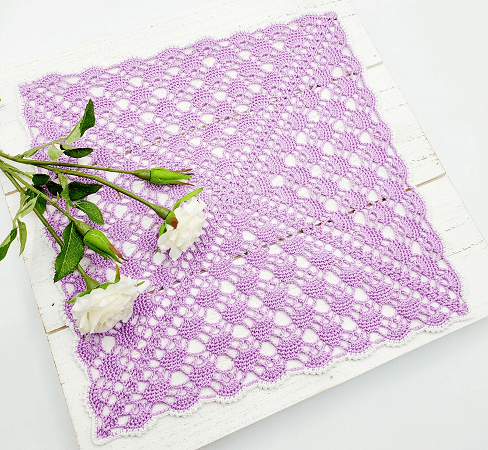 Square Lace Doily Crochet Pattern by Raine Eimre