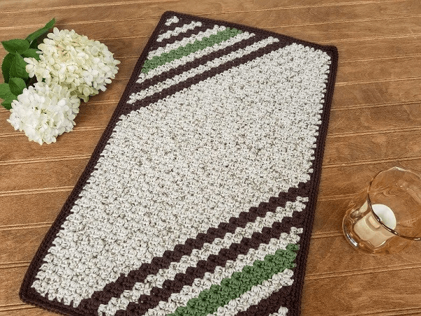 Striped Hand Towel Crochet Pattern by Highland Hickory Designs