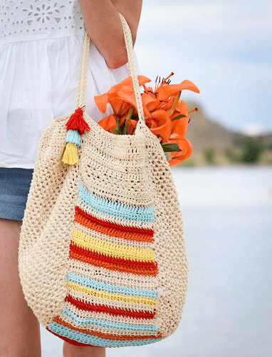 Summer Crochet Tote Pattern by Mama In A Stitch