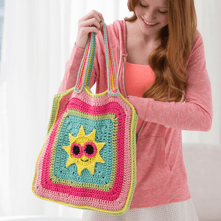 Sunny Day Tote Bag Crochet Pattern by Red Heart