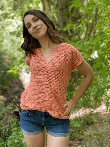 Sweet Summer Tee Crochet Pattern by Evelyn And Peter