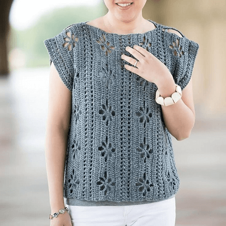 Wildflowers Crochet Tunic Pattern by One Dog Woof