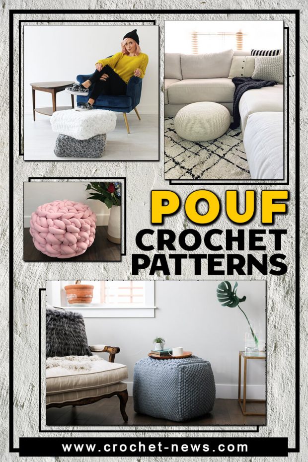 24 Crochet Pouf Patterns for Extra Lounging Comfort Crochet News