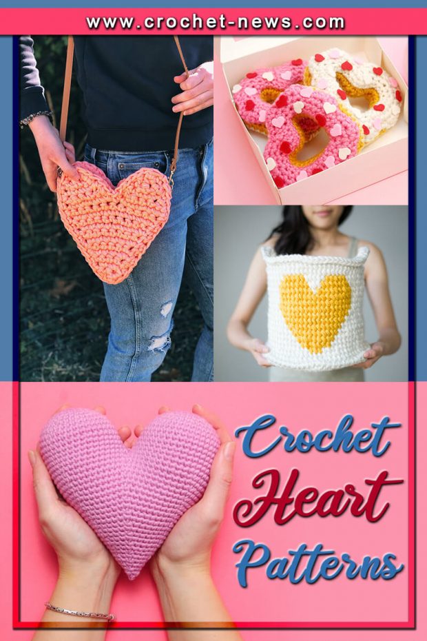 how to crochet heart bag & keychain (with wings & ribbons