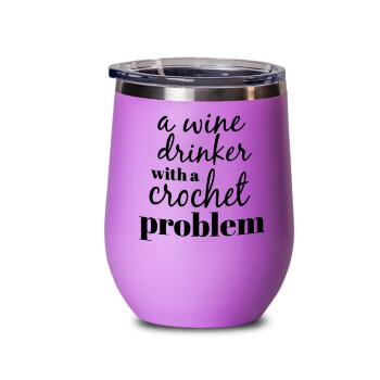 Crocheting Wine Glass, Gifts For Crochet Lovers