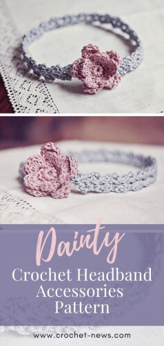 Dainty Crochet Flower Headband Accessories Pattern