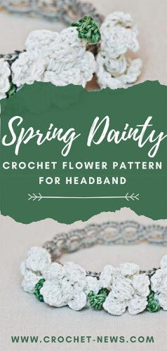 Spring Dainty Crochet Flower Pattern for Headband