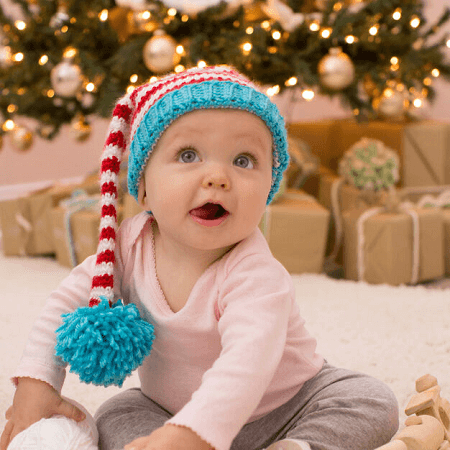 Baby Elf Hat Crochet Pattern by Red Heart