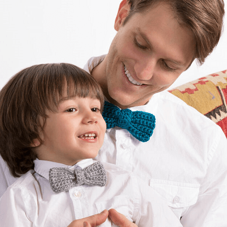 Bow Ties For The Guys Crochet Pattern by Red Heart