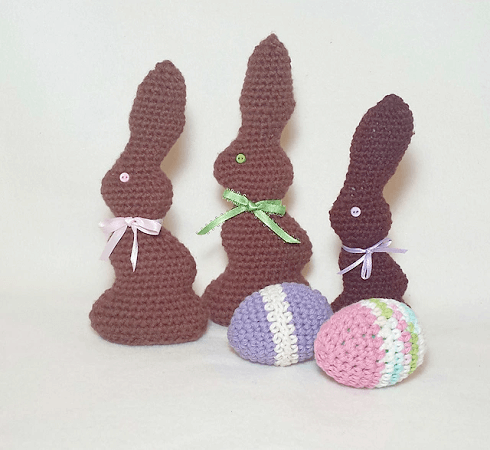 Chocolate Easter Bunny Crochet Pattern by Claudia Lowman