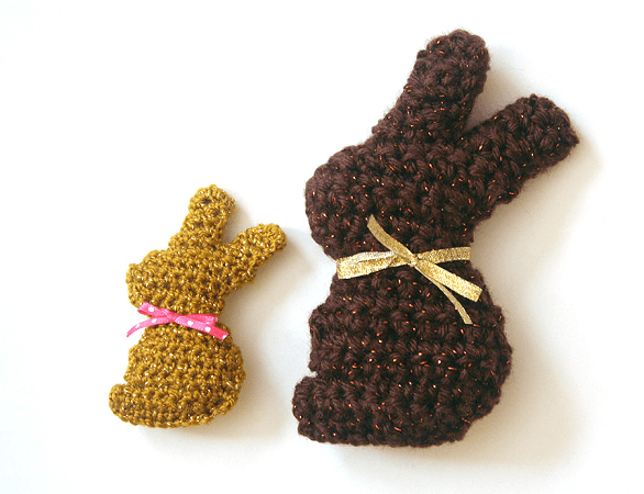 Chocolate Easter Bunny Mini Plush Crochet Pattern by Twinkie Chan