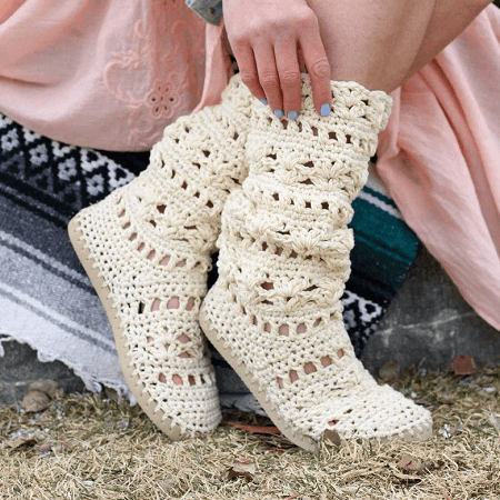 Coachella Boots Crochet Pattern by Make And Do Crew
