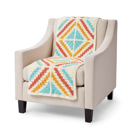 Corner To Corner Crochet Motifs Blanket Pattern by Yarnspirations