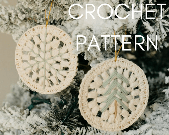 Crochet Christmas Ornament Pattern by Christina Ann Studios