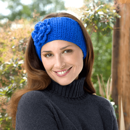 Crochet Flower Headband Pattern by Yarnspirations