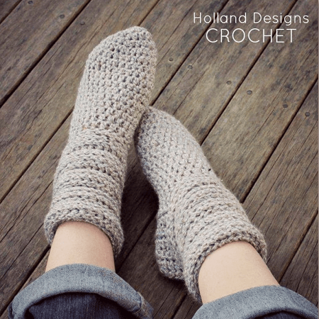 Crochet Ladies Slouch Boots Pattern by Holland Designs
