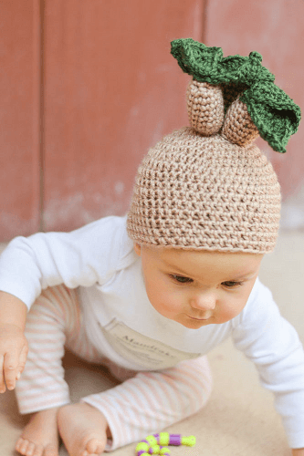 Crochet Mandrake Baby Hat Pattern by Whistle And Ivy