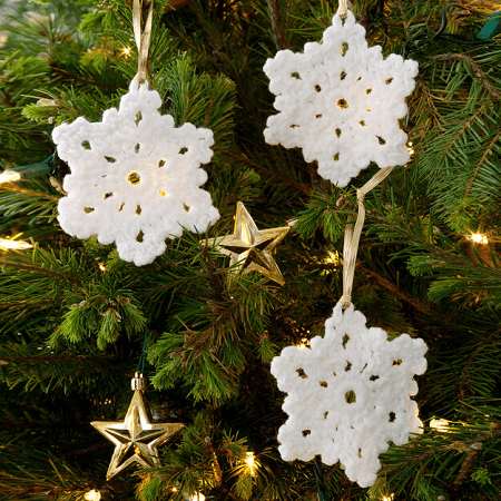Crochet Snowflake Ornament Pattern by Red Heart