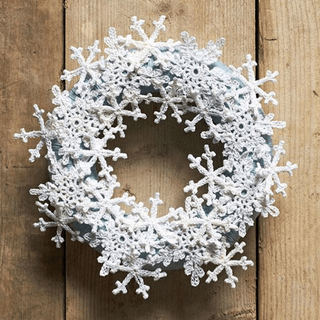 Crochet Snowflake Wreath Pattern by Han Jan Crochet