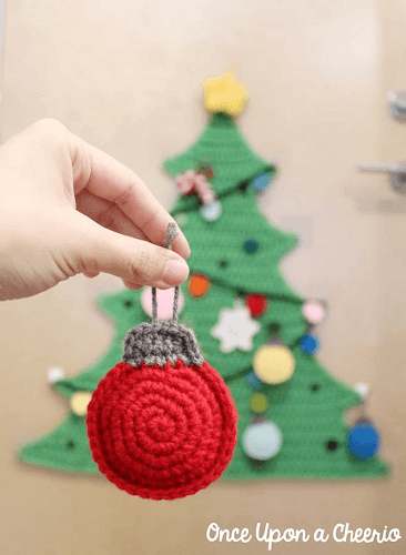 Flatland Christmas Bauble Ornaments Crochet Pattern by Once Upon A Cheerio