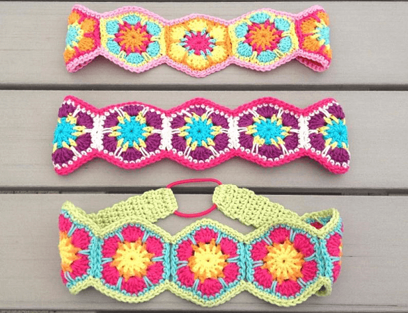 Power Headband Floral Crochet Pattern by Elealinda Design