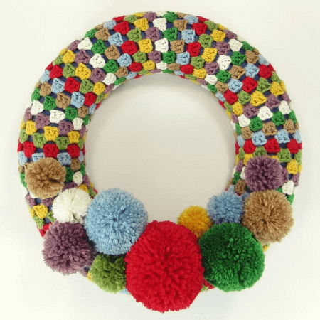 Granny Christmas Wreath Crochet Pattern by Squibblybups