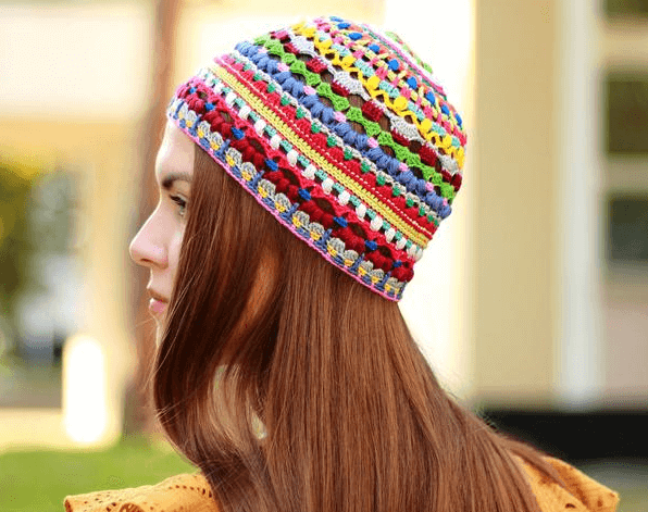 Hippie Crochet Hat Pattern by It Was Yarn