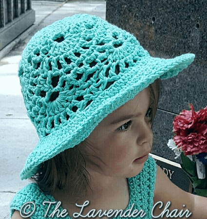 Lacy Shells Sun Hat Crochet Pattern by The Lavender Chair