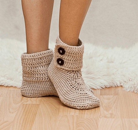 Ladies Ankle Boots Crochet Pattern by Mon Petit Violon