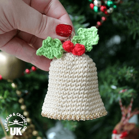 Little Christmas Bell Tree Ornament Crochet Pattern by Keep Calm And Crochet