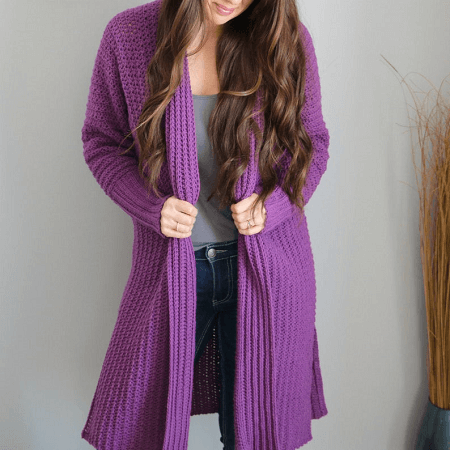 Oversized Crochet Long Cardigan Pattern by MJs Off The Hook Designs