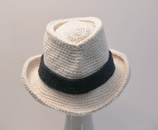 Men's Fedora Hat Crochet Pattern by Meadowvale Studio