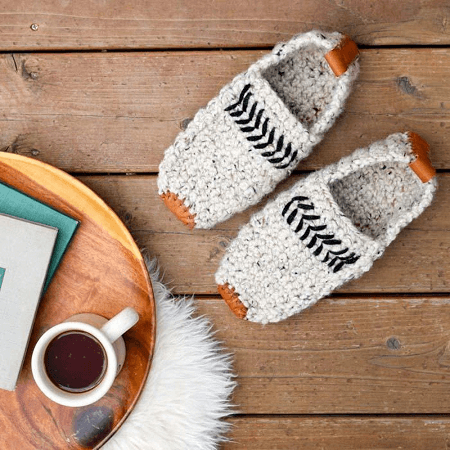 Modern Men's Crochet Slippers Free Pattern by Make And Do Crew